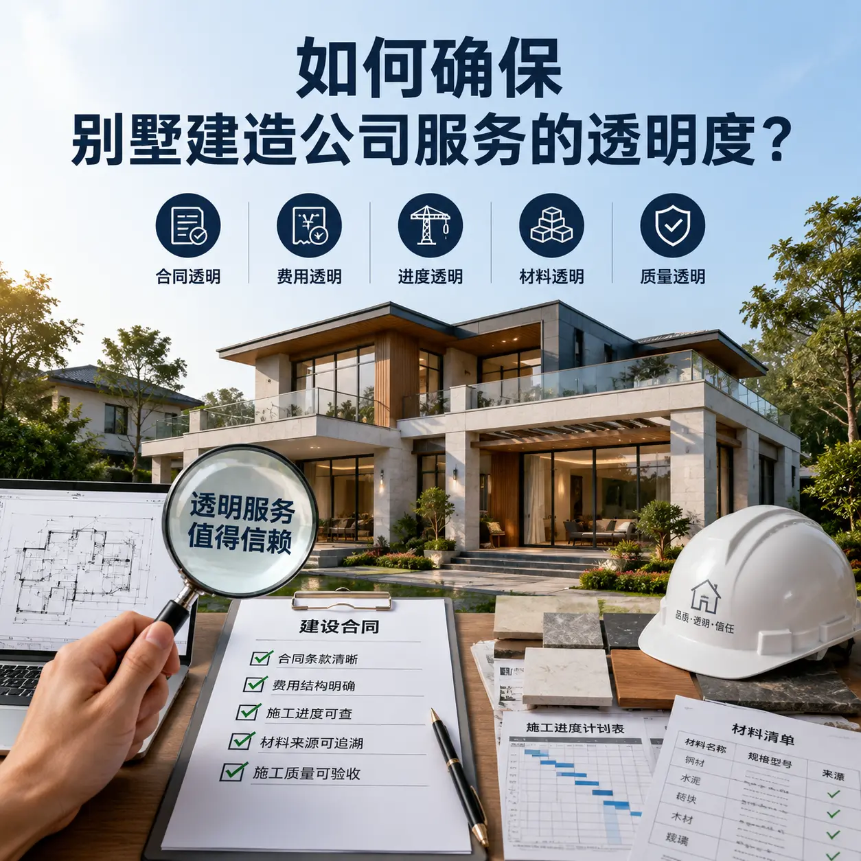 在 望谟 如何确保别墅建造公司服务的透明度？