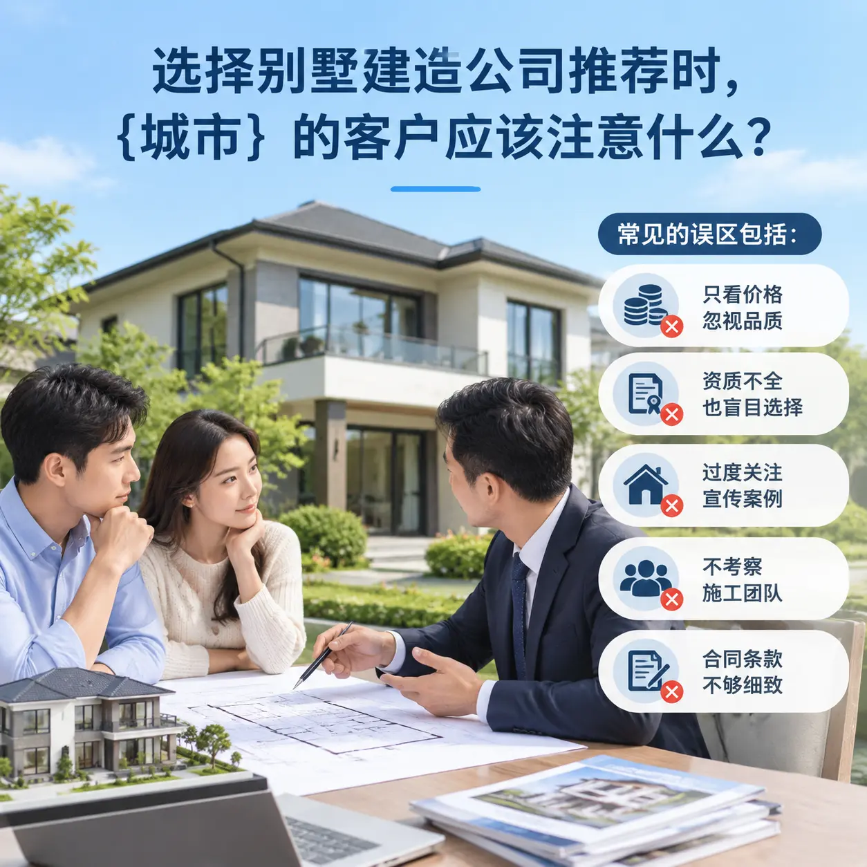 选择别墅建造公司推荐时，望谟 的客户应该注意什么？
