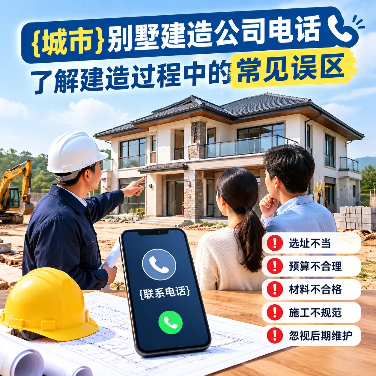 望谟别墅建造公司电话,了解建造过程中的常见误区