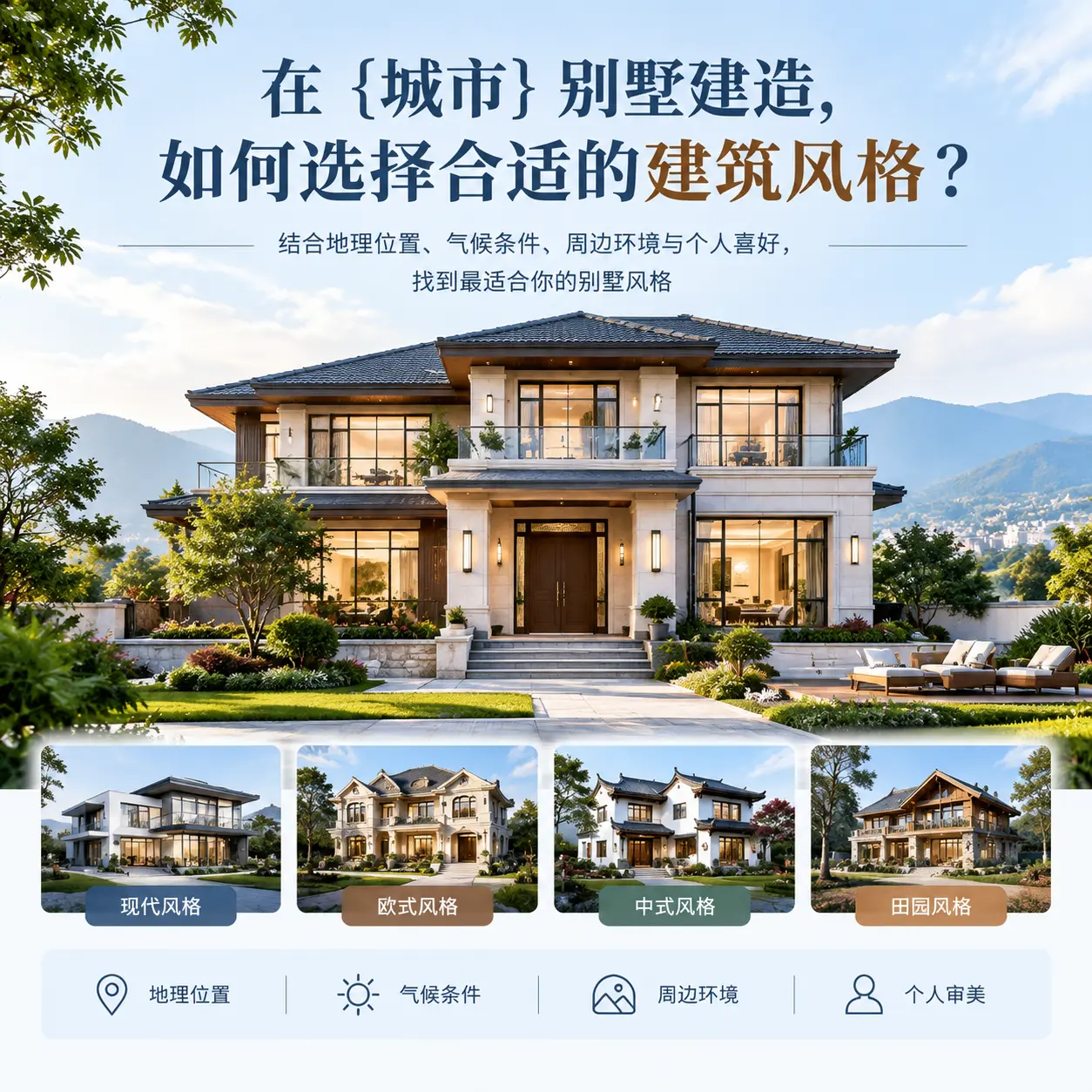 在 望谟 别墅建造，如何选择合适的建筑风格？